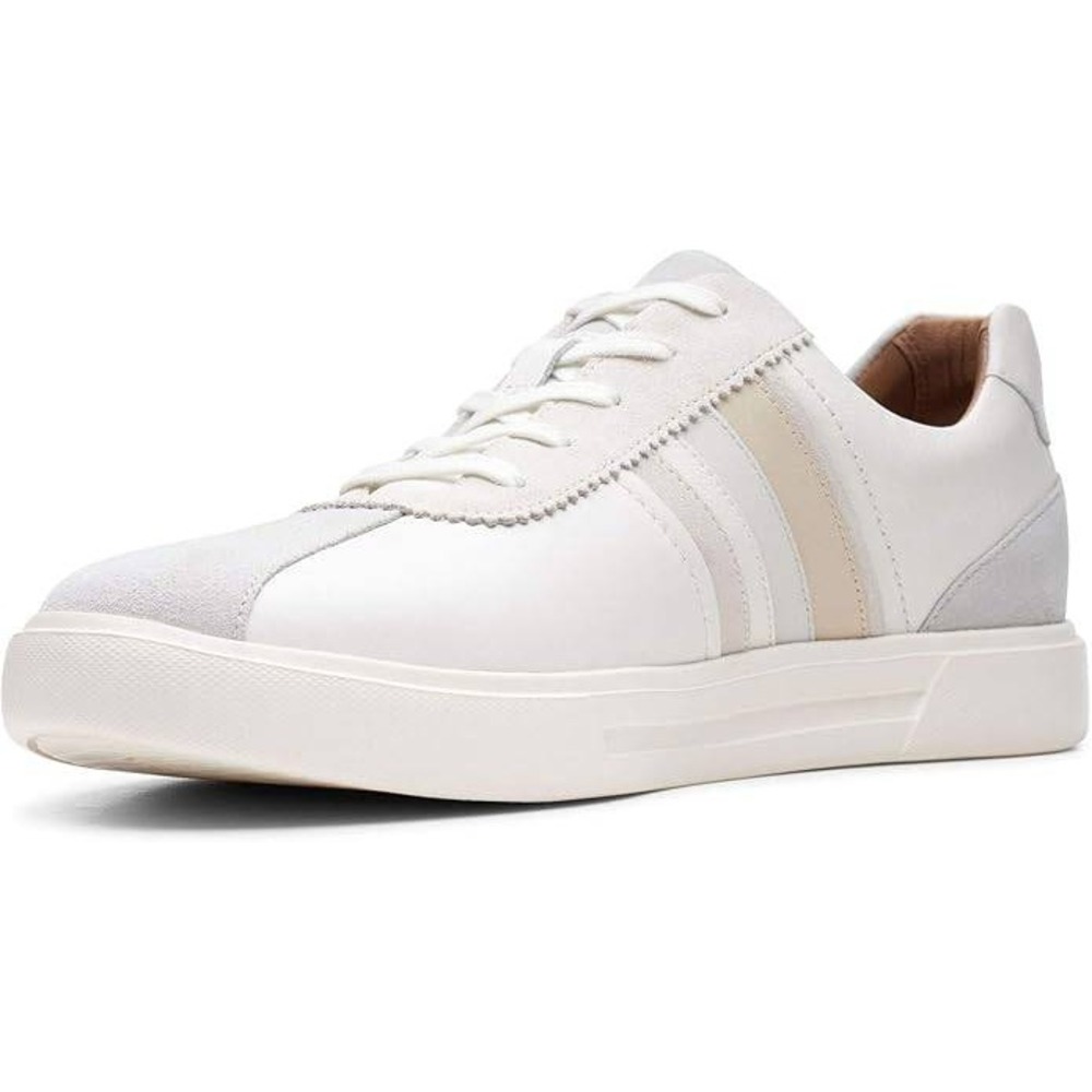 Clarks Unstructured Leather‎ Sneakers Casual Comfort Shoes White Size 10 Oxford